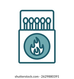 Plantilla de diseño de Vector de icono de palo de fósforos simple y limpia