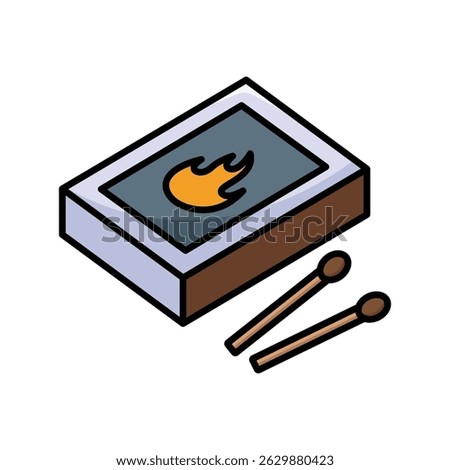 matches stick icon vector design template simple and clean