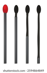 Matches sticks set. vector illustration