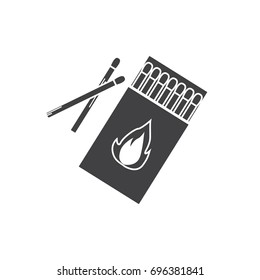 Matches vector, burned match icon