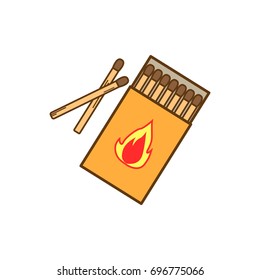 Matches vector, burned match icon