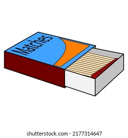 matches vector illustration,isolated on white background,top view