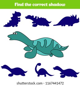Matching children educational game. Match insects parts. Find missing puzzle. Activity for pre school years kids. Dinosaur.