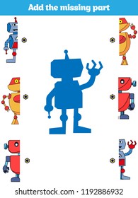 Matching children educational game. Match insects parts. Find missing puzzle. Activity for pre school years kids.