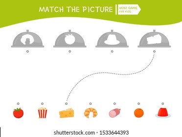 Matching children educational game. Match the pictures. Activity for pre sсhool years kids and toddlers.