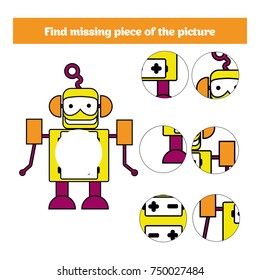 Matching children educational game. Match insects parts. Find missing puzzle. Activity for pre school years kids.