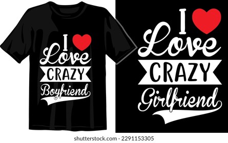 Matching Couple Custom Typography  T shirt Designs Vector