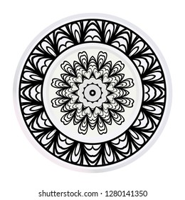 matching decorative plates for interior design. Tribal ethnic ornament with mandala. Home decor vector illustration