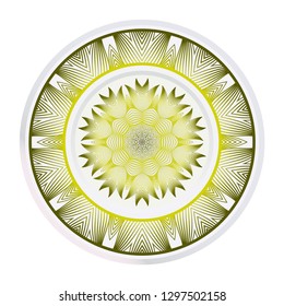 matching decorative plates for interior design. Tribal ethnic ornament with mandala. Home decor vector illustration