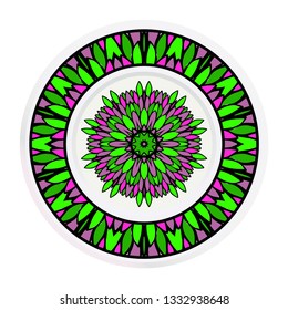 matching decorative plates for interior design. Tribal ethnic ornament with mandala. Home decor vector illustration
