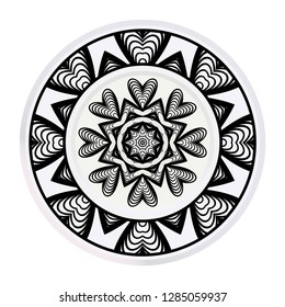 matching decorative plates. Decorative mandala ornament. Vector illustration