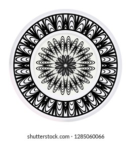 matching decorative plates. Decorative mandala ornament. Vector illustration