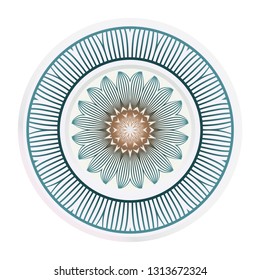 matching decorative plates. Decorative mandala ornament. Vector illustration. for interior design, circle medalion, colorful kitchen.