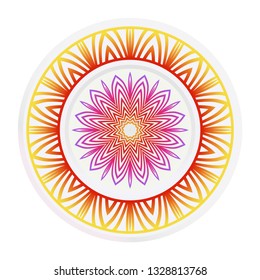 matching decorative plates. Decorative mandala ornament. Vector illustration. for interior design, circle medalion, colorful kitchen.
