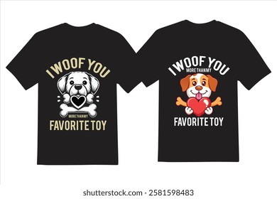 Matching Dog Lover T-Shirts Featuring Cute Dogs Holding Hearts