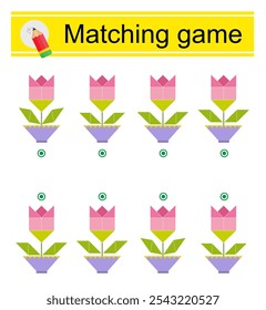 Matching game. Attention task for kids.