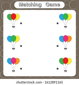 matching game, educational activity for kindergarten students