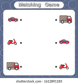 matching game, educational activity for kindergarten students