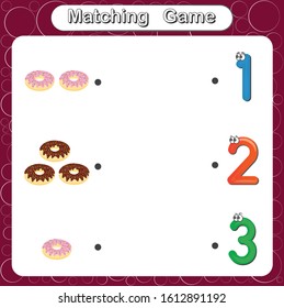 matching game, educational activity for kindergarten students