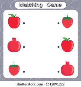 matching game, educational activity for kindergarten students