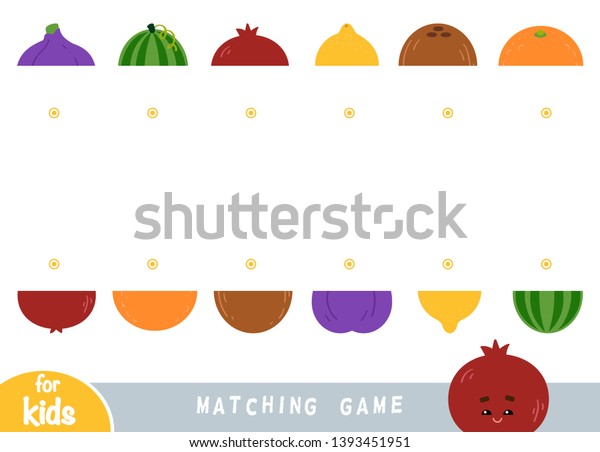 Matching Game Educational Game Children Match Stock Vector Royalty Free