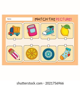 matching game for kids vector