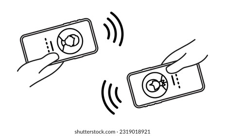 Matching and information exchange via wireless communication with a hand-held smartphone