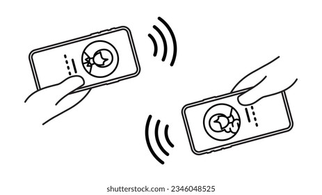 Matching and information exchange via wireless communication with a hand-held smartphone