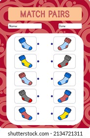 Matching pairs of objects for preschool kids.