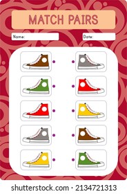 Matching pairs of objects for preschool kids.