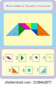 Matching pieces in a tangram