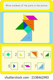 Matching pieces in a tangram