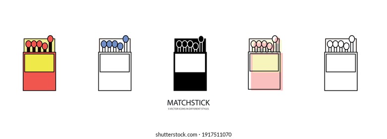 matchstick box vector type icon
