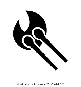 Matchstick Icon Or Logo Isolated Sign Symbol Vector Illustration - High Quality Black Style Vector Icons
