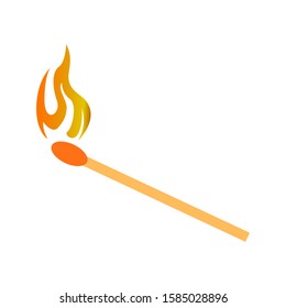 Matchstick icon vector in simple design template