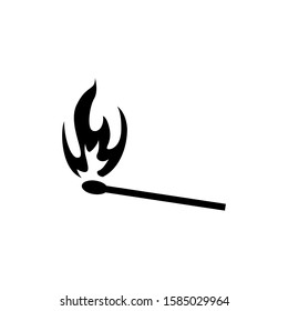 Matchstick icon vector in simple design template