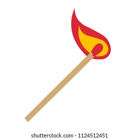 Matchstick On Fire Stock Vector (Royalty Free) 1124512451