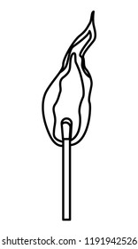 Matchstick on fire