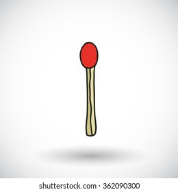 Matchstick Sketch. Hand-drawn Cartoon Firefighting Or Kitchen Icon. Doodle Drawing. Vector Illustration