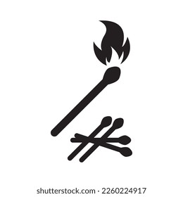 Matchstick symbol,icon vector illustration design template.