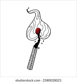 Matchstick vector illustration handmade artwork