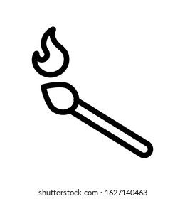 matchstick vector thin line icon 