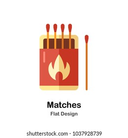 Matchsticks in the box Flat Icon