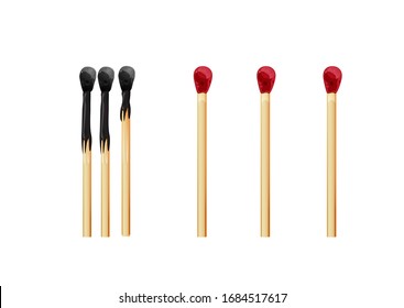 Matchsticks Social Distancing Concept - Illustration as EPS 10 File