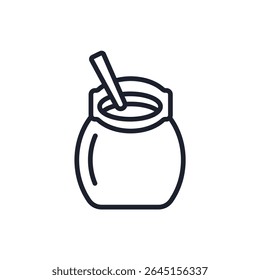 mate drink icons isolated on White Background. Flat style design
