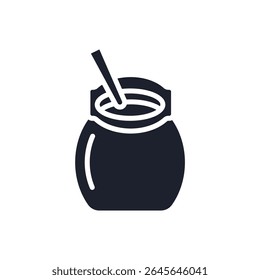 mate drink icons isolated on White Background. Flat style design