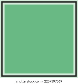 mate green empty background with border in cool color. soft and plain