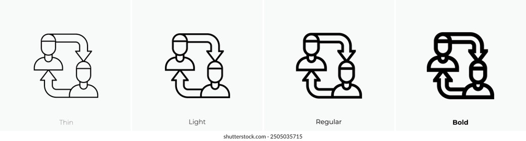 mate icon. Thin, Light Regular And Bold style design isolated on white background