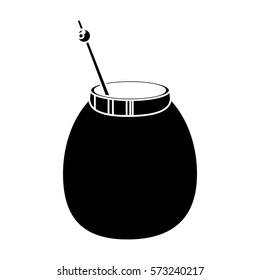 mate tea calabash herb pictogram