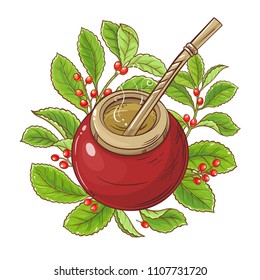 mate tea vector illustration